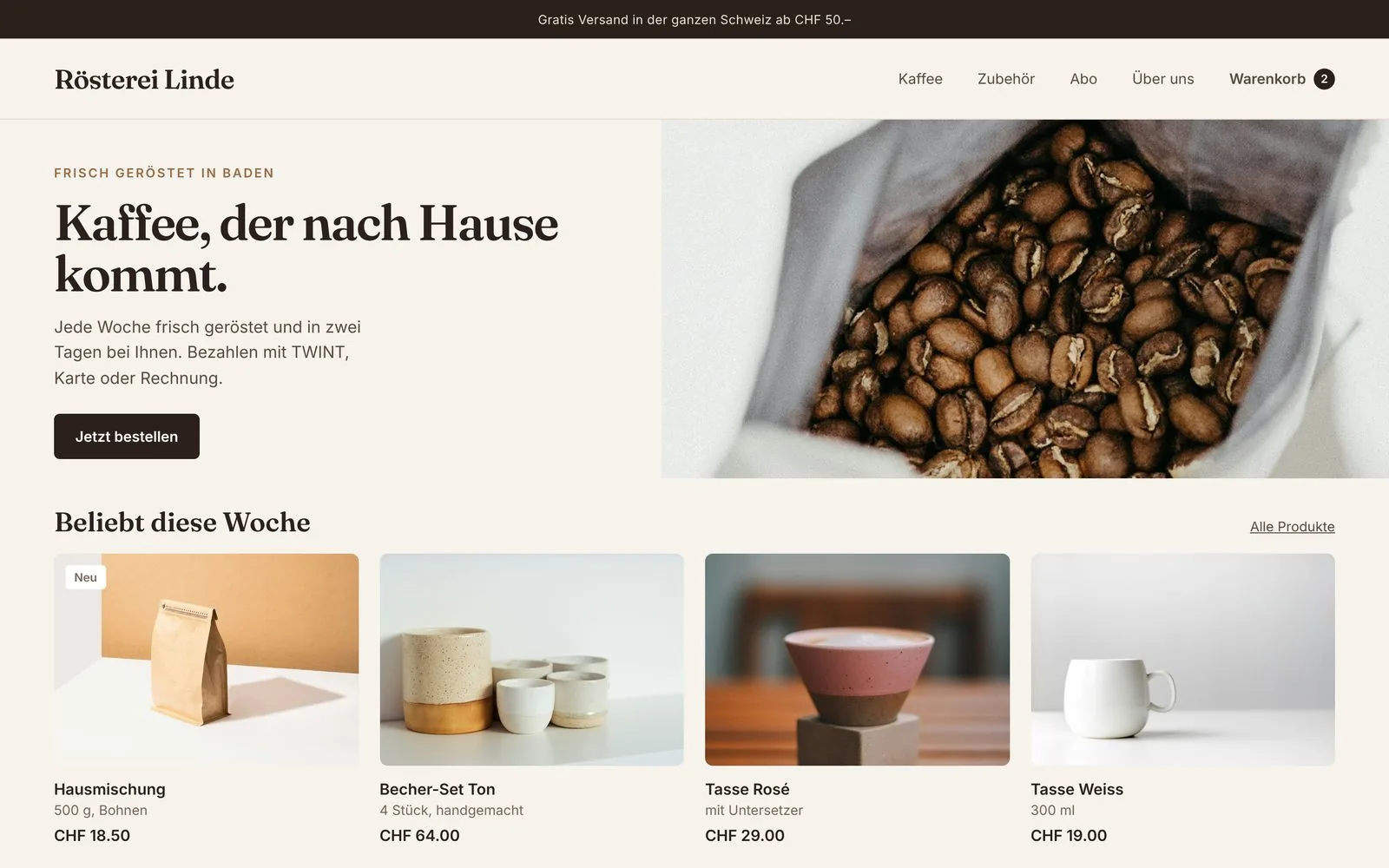 Beispiel: Online-Shops
